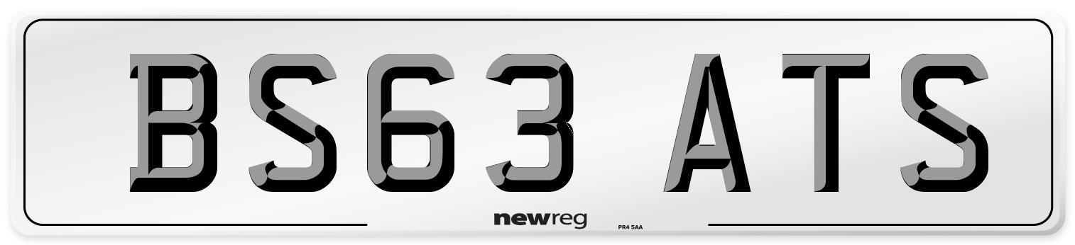 BS63 ATS Number Plate from New Reg